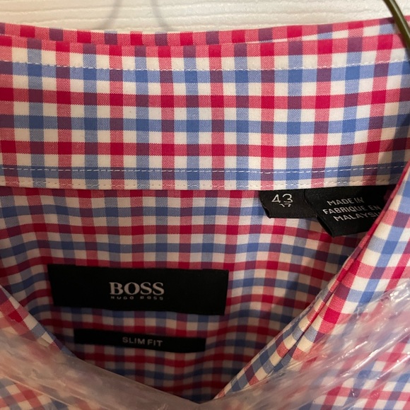 Hugo Boss slim fit dress shirt, size 43 / 17 - Picture 3 of 3